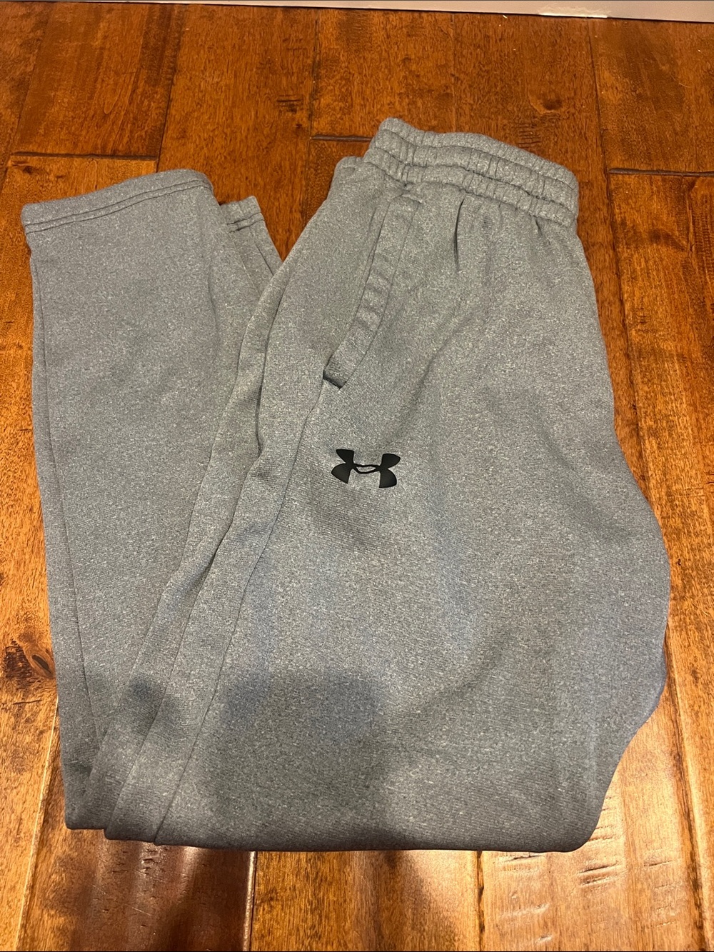 Under Armour Heather Gray Sweatpants with Black Logo